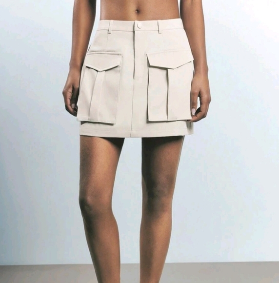 Women Solid Color Pocket A-Line Skirt, Casual Minimalist Style For Everyday - Picture 1 of 4